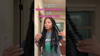 Therapeutic Hair Tutorials are a thing right 🔄 natural 2 strand twists ➡️ jumbo passion twists [upl. by Ahselrac]