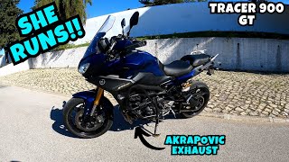 FIRST RIDE ON THE YAMAHA TRACER 900 GT AKRAPOVIC WITHOUT DB KILLER [upl. by Eb]