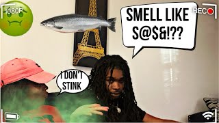 SMELLING LIKE FISH 🐟 TO GET MY BOYFRIEND REACTION 😬😂🙈 [upl. by Ahsrop]