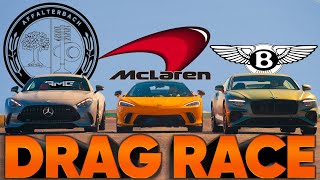 New Bentley Continental GT Speed v AMG GT63 v McLaren GTS — Jason Cammisa Ultimate Drag Race Replay [upl. by Aneerak]