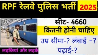 RPF constable vacancy 2024  Railway police vacancy 2024 Age limit  Railway police constable 2024 [upl. by Arihsaj574]