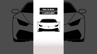 How to Draw a Lamborghini Car Step by Step  Easy Car Drawing Tutorial [upl. by Fugere]