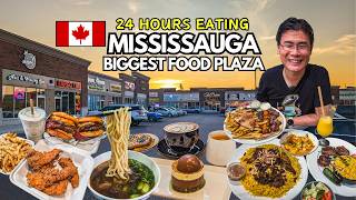 24 Hours Eating ONLY at BIGGEST Food Plaza in Mississauga Ridgeway Plaza in Greater Toronto [upl. by Adnaw]