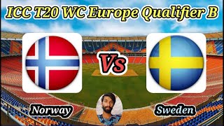 Norway vs Sweden  Group B  ICC T20 World Cup Sub Regional Europe Qualifier B [upl. by Bobbye]