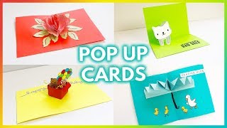 5 Simple and Easy Pop Up Card Tutorials [upl. by Liw]