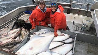 First Set of Fall Halibut  Longlining Halibut in Alaska [upl. by Elagibba]