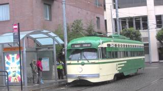 The F Line  Heritage Streetcars in San Francisco [upl. by Aisatsan]