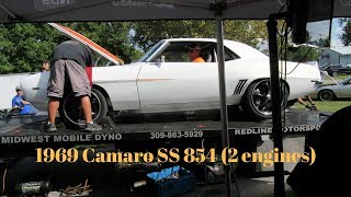 1969 Camaro SS 854 2 engines on the dyno [upl. by Akina]