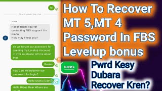 How To Recover MT5 Password In FBS Levelup bonus Password ForgotLevelup Bonus 140 Password Problem [upl. by Wymore965]