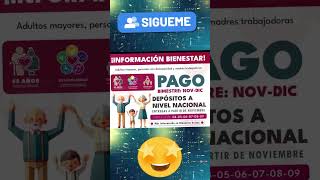 📌💰Programas Bienestar Este será el orden que tomarán los depósitos durante noviembre Último pago [upl. by Lilias]