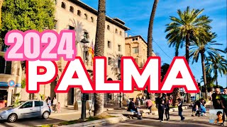 🌴Palma de Mallorca February 2024 🚶🏻‍♀️4K Walking Tour [upl. by Adnohsirk]