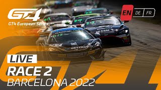 LIVE  Race 2  Barcelona  GT4 European Series 2022 English [upl. by Rocray]