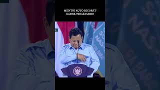 PRABOWO CORET MENTRI YANG TIDAK HADIR [upl. by Tayler]