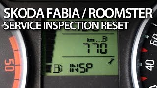 How to reset INSP service reminder in Skoda Roomster amp Fabia II maintenance inspection [upl. by Sinclare47]