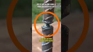 ASÍ SE SUELDAN dos varillas QUEDANDO RESISTENTE soldadura mecanica aprendemecanica tipsyoutube [upl. by Kenwee]