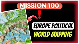 World Map EUROPE Political Map  Learn all countries on map  UPSC  UPPCS [upl. by Lenssen]