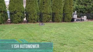 115H Husqvarna Automower Mowing After Install [upl. by Lianna]