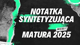 Notatka syntetyzująca w 2 minuty Matura 2025  język polski [upl. by Atinaj]