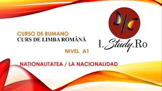 Las nacionalidades en rumano Curso para aprender rumano nivel A1 46 I Study Ro [upl. by Brick]