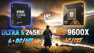 Test in 10 Games  Core Ultra 5 245K vs Ryzen 5 9600X [upl. by Ttocs762]