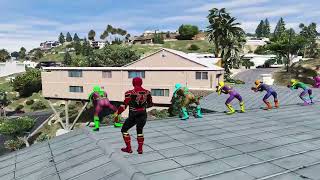 GTA V ROBBI SHOW WHAT IS SPIDERMAN DOING ABOVE THE HOUSE [upl. by Laemaj]