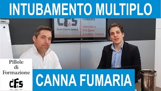 INTUBAMENTO MULTIPLO CANNA FUMARIA per stufe a pellet  legna e caminetti Canna Fumaria SicuraIT [upl. by Artim]