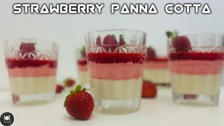 Strawberry Panna Cotta Dessert Recipe  Rich Creamy Panna Cotta Dessert Recipe  Farahil’s Kitchen [upl. by Avelin420]