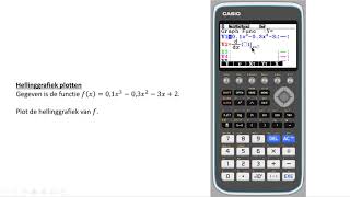 Hellinggrafiek plotten Casio FXCG50 [upl. by Marba]