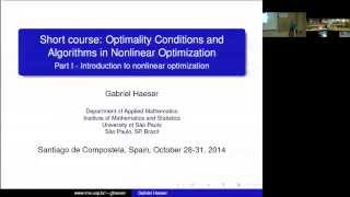 Lecture 18  Optimality Conditions and Algorithms in Nonlinear Optimization [upl. by Ycnaffit]