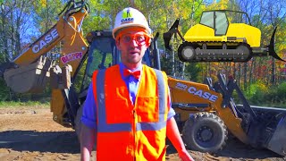 Blippi Learns About Construction Vehicles  Trucks For Kids  Educational Blippi Videos For Toddlers [upl. by Clair31]