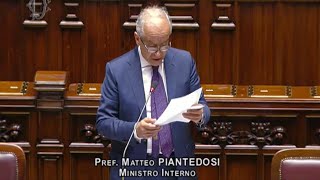 Il Ministro Piantedosi al question time alla Camera dei Deputati 12 06 2024 [upl. by Wons]