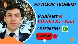 Güvən 8 ci Sinif Pifaqor teoremi  Ətraflı Test izahı [upl. by Krock754]