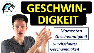 Momentangeschwindigkeit amp Durchschnittsgeschwindigkeit berechnen  Physik Tutorial [upl. by Maxy]