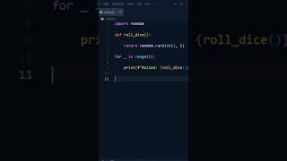 Dice roller in python python learnpython programming [upl. by Belldame829]