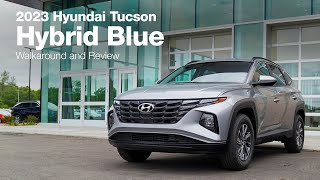 2023 Hyundai Tucson Hybrid Blue AWD  Walkaround and Review [upl. by Vasilek]