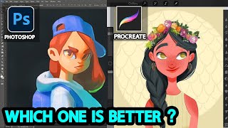 Photoshop vs Procreate [upl. by Arnie479]