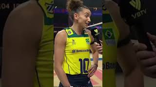 Gabi interview after BrazilNed gabi gabiguimaraes volleyball brazil [upl. by Aniretake]