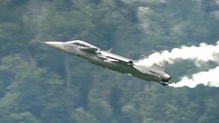 Saab JAS39C Gripen Swedish Air Force flying Display Mollis Zigermeet 2019 AirShow [upl. by Cl]