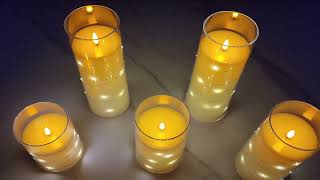 Flameless LED Candles with Remote Control Battery Operated Pillar Candles with String Lights Review [upl. by Anolla]