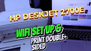 How To Do HP Deskjet 2700e Printer WIFI Setup with PC amp Print Double Sided [upl. by Jaqitsch]