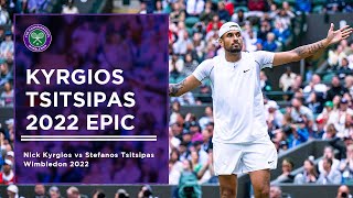 Nick Kyrgios vs Stefanos Tsitsipas  Wimbledon 2022  Extended Highlights [upl. by Anek]