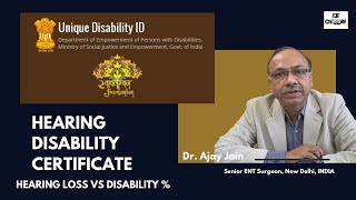 Percentage calculation for hearing disability Certificate UDID [upl. by Aisauqal788]