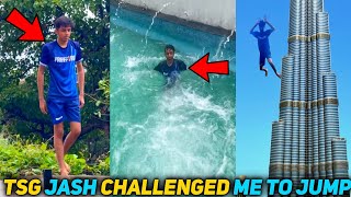 TSG JASH Challenge Me To Jump From In The Pool  Deadliest Jump Ever😱 shorts [upl. by Schecter]