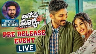 Naa Peru Surya Naa Illu India Pre Release Event  LIVE  Allu Arjun Anu Emmanuel Ram Charan [upl. by Raouf121]