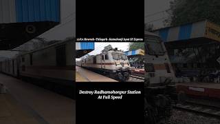 Dangerous 😱🔥 Titagarh Ispat Express destroy Radhamohonpur Station at 130kmph🔥 [upl. by Notsle845]