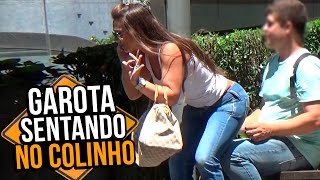 PEGADINHA GAROTA SENTANDO NO COLINHO  Stupidshow [upl. by Kant]