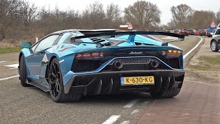 Lamborghini Aventador SVJ Roadster  Revs Accelerations Tunnel Sounds [upl. by Ahsia927]