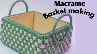 Macrame Basket Making l Macrame Tutorial l Macrame Hand craft [upl. by Ume]