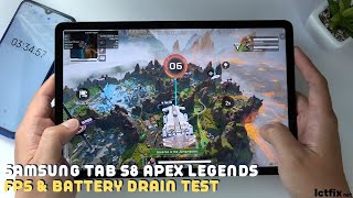 Samsung Galaxy Tab S8 Apex Legends Gaming test Max Setting  Snapdragon 8 Gen 1 120Hz Display [upl. by Kehsihba99]