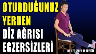 OTURDUĞUNUZ YERDEN DİZ AĞRISI EGZERSİZLERİ aktifizyo dizkireçlenmesi dizağrısı kıkırdakhasarı [upl. by Tatman]